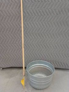 GALVANIZED  BUCKET AND YARDWORKS WEED EATER
