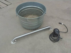 5 PORTER CABLE ORBIT SANDER -GALVANIZED BUCKET- AND TOWEL BAR