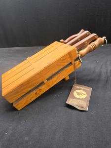 MIGHTY OAK KNIFE SET AND KNIFE HOLDER WITH TAG