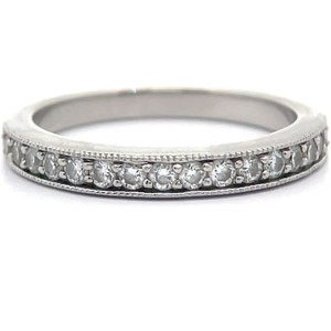 0.50 Carat Natural Diamond 12 Eternity Milgrain Ring in Platinum VIDEO
