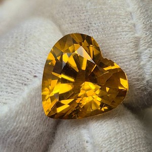 6.46 Carat Natural Citrine Heart Retail $325