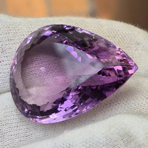 77.83 Carat Natural Amethyst Pear Faceted Cut