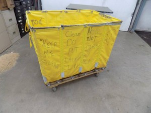 Laundry Cart on Casters  Global   48  32  37