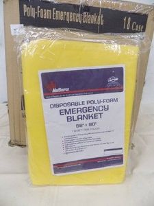Poly-Foam Emergency Blankets   Case of 18  M.S. B200