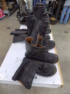 Rubber Boots   Sizes 10, 12, 13  Rubber Buckle