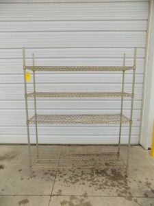 Metal Rack  Adjustable   18 D  48 W  75 H  4 Shelves