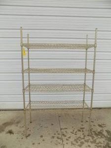 Metal Rack  Adjustable   18 D  48 W  75 H  4 Shelves