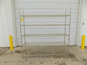 Metal Rack  Adjustable   18 D  6 W  75 H  5 Shelves