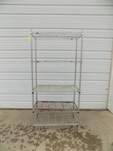 Metal Rack  Adjustable   36 D  18 W  75 H  5 Shelves