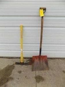 Grub Axe & Steel Shovel