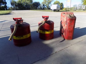3 Metal Gas Cans