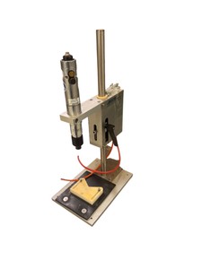 Accutek AccuCapper 20-T02-003 Pneumatic Bottle Capper w Adjustable Stand & Fixture
