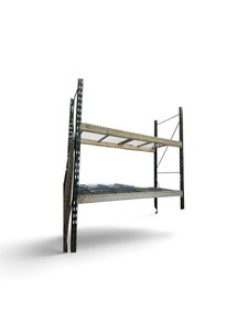 1-Bay Pallet Racking System  32 L  8 H  42 D  4 Levels w Wire Decking