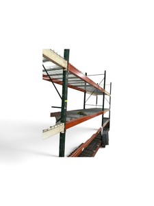 3-Bay Pallet Racking System  32 L  8 H  42 D  4 Levels w Wire Decking