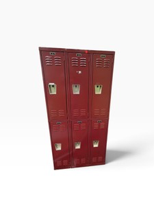 6-Door Metal Employee Locker Unit  72 H  36 W  12 D