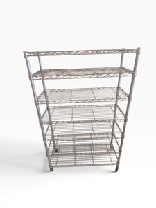 7-Tier Mobile Chrome Wire Shelving Rack  57 H  35 W  14 DDescription