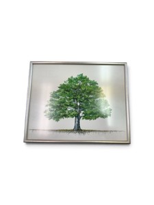 silver-framed art print