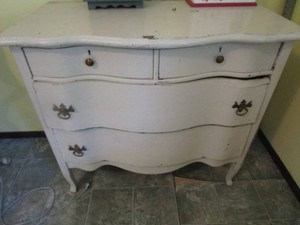 Serpentine Front Antique Dresser