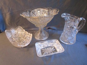 Elegant Punch Bowl, Stand, Pitcher