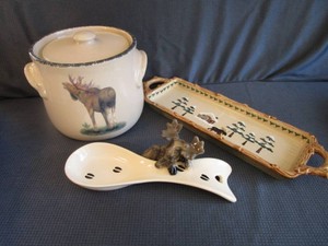Moose Tray & Elk Cookie Jar