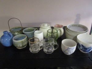 Irish, Vaseline & Pink Tumblers, Mug Shot Glasses