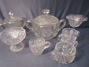 Biscuit Jar, Pressed Glass