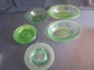 Green Depression Dishes