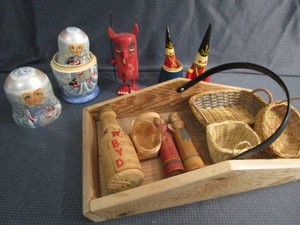 Stacking Dolls, Wooden Bank & Dolls