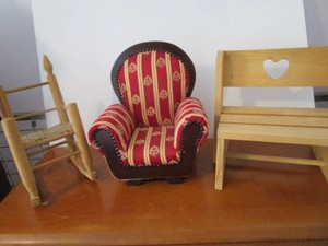 Doll Park Bench, Victorian Chair