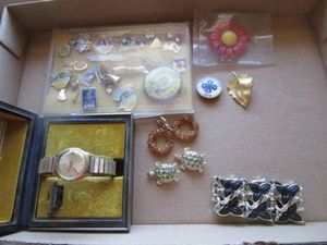 Mens Watch,  Pins, Costume Jewelry