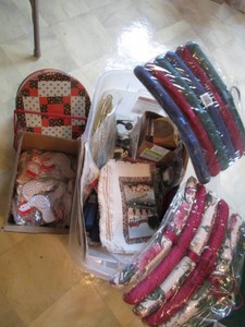Table Linens, Hangers, Tins