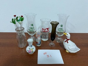 Lot of Glasses, Stirrers & Goose Dish