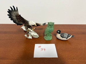 Eagle, Owl & Goose Figurines