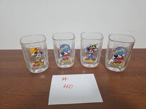 Set of 4 Disney Mickey Glasses, 2000
