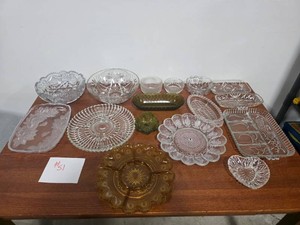 Lot of Pressed Glass Serving Dishes