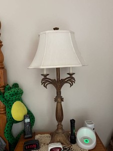 Bronze-Tone Candelabra Table Lamp