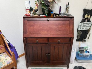 Wood Drop-Front Secretary Desk