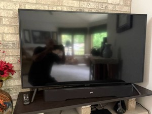 Flat Screen TV with Polk Soundbar