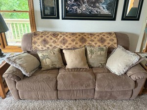 Brown Reclining Sofa