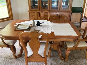 Oak Dining Table with Chairs
