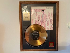 Framed Elvis Gold Record Display