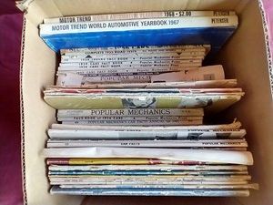 Box of Vintage Magazines - Mostly Car Themed