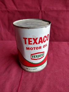 Vintage FullSealed Texaco 1 Qt Oil Can