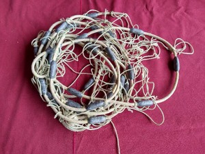 Vintage Heavy Duty Lead Line Fishing Net