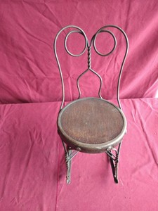 Vintage Heavy Duty MetalWood Rocking Chair