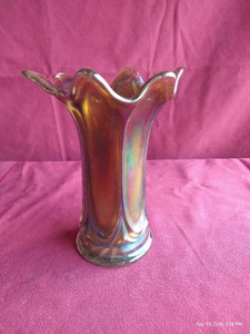 Vintage Carnival Glass Vase