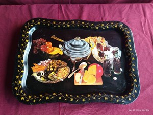 (5) Metal TV Trays - Coke