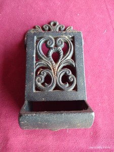 Vintage Cast Iron Match Holder