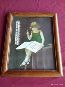 Vintage Dawson Farmers Advertising PictureThermometer