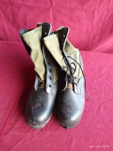 Vintage Military Spike Protector Jungle Boots - Size 6-12